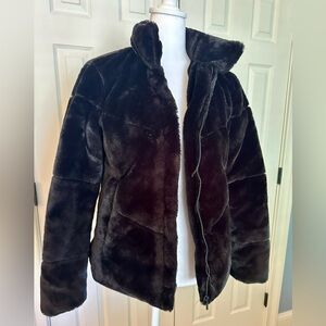 NW Zara faux fur bomber coat